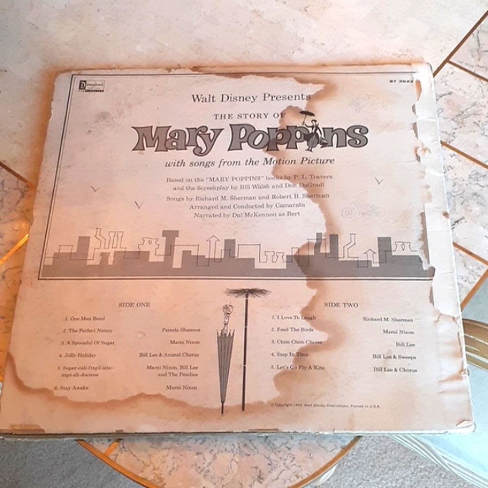 Vintage Walt Disney 1964 Mary Poppins storybook /33 1/2 vinyl record - Picture 12 of 16